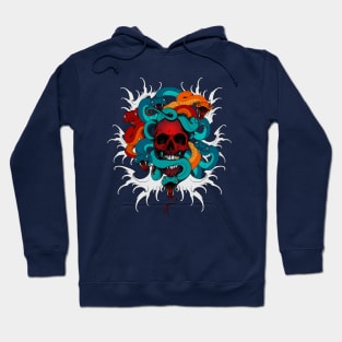 skull and snake Hoodie